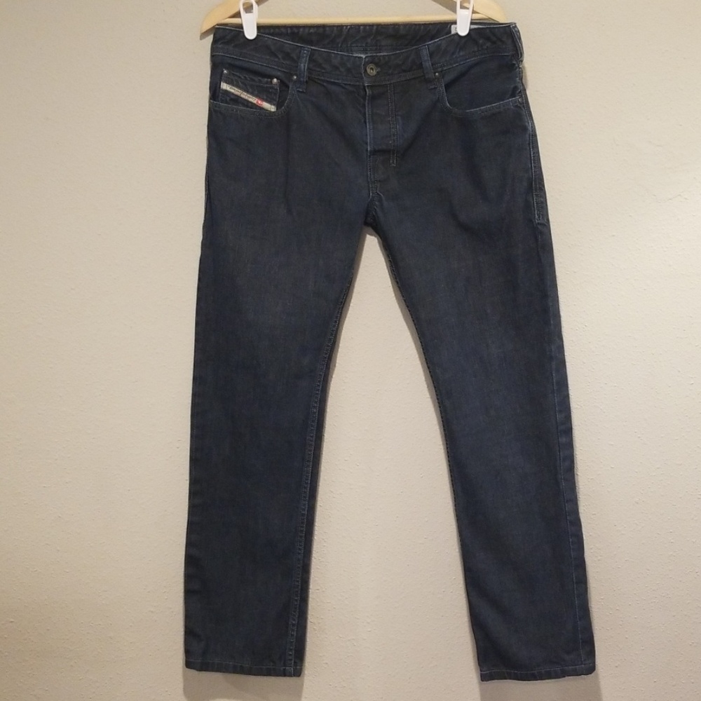 Mens 32x34 diesel zatiny dark wash jeans